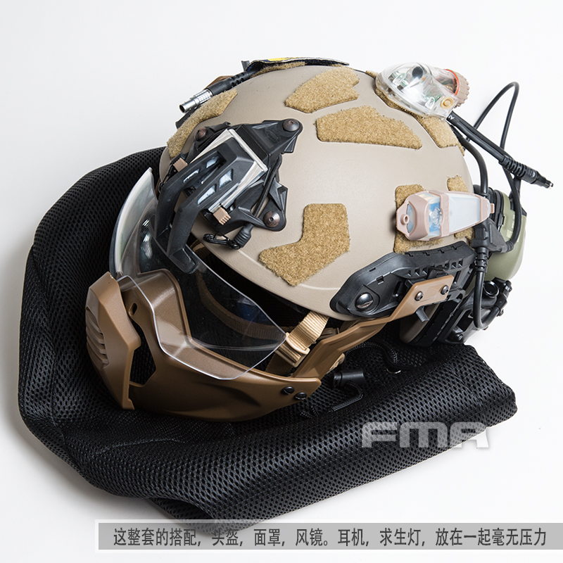 FMA Helmet modified with rubber suits DE 